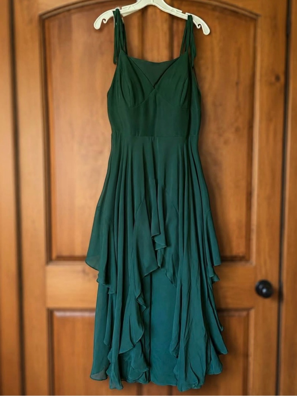 Hunter Green Chiffon Gown